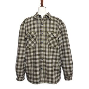 Gravel Gear Men's Sherpa -Lined Plaid Flannel Shirt Jacket Size Large